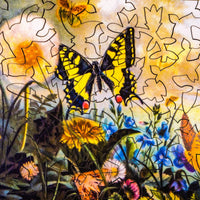 Dandelion Party - 50 Piece Mini Wooden Jigsaw Puzzle - Nautilus Puzzles - Wooden Jigsaw Puzzles For Adults
