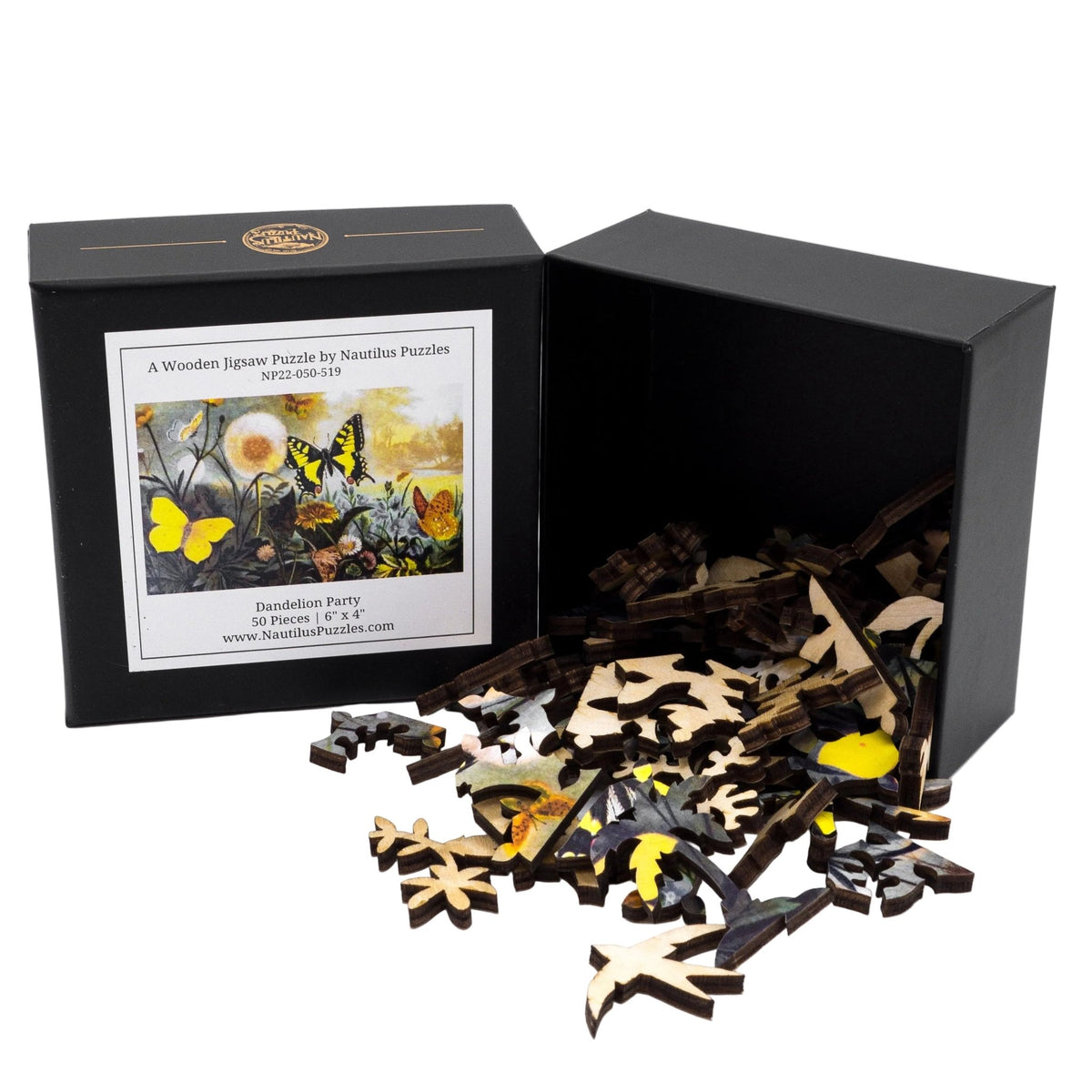 Dandelion Party - 50 Piece Mini Wooden Jigsaw Puzzle - Nautilus Puzzles - Wooden Jigsaw Puzzles For Adults