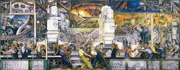 Detroit Industry - North Wall by Diego Rivera (609 Piece Wooden Jigsaw Puzzle) - Nautilus Puzzles - Wooden Jigsaw Puzzles For Adults