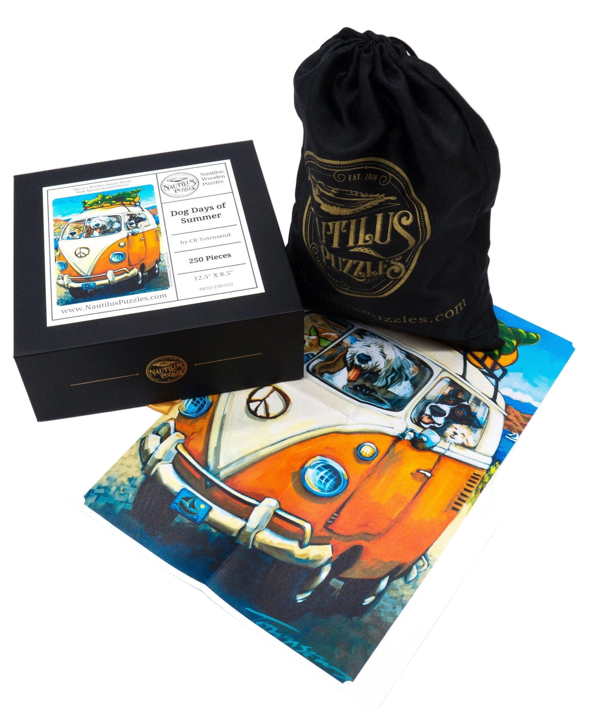 Dog Days of Summer (250 Piece Wooden Jigsaw Puzzle) - Nautilus Puzzles - Wooden Jigsaw Puzzles For Adults