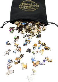 Dogs in Togs (150 Piece Wooden Jigsaw Puzzle) - Nautilus Puzzles - Wooden Jigsaw Puzzles For Adults