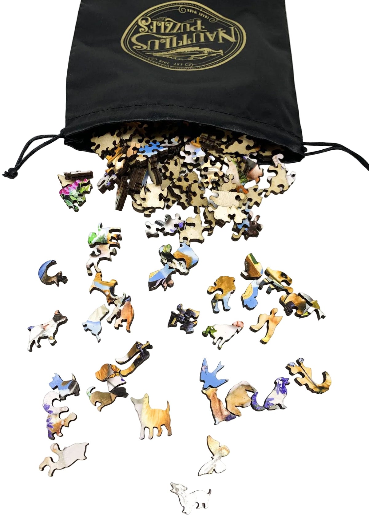 Dogs in Togs (150 Piece Wooden Jigsaw Puzzle) - Nautilus Puzzles - Wooden Jigsaw Puzzles For Adults