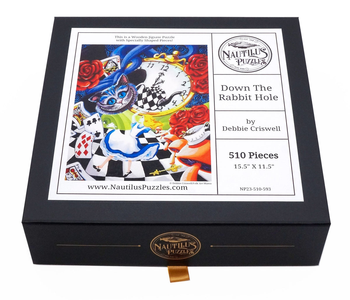 Down the Rabbit Hole (510 Piece Wooden Jigsaw Puzzle) - Nautilus Puzzles - Wooden Jigsaw Puzzles For Adults