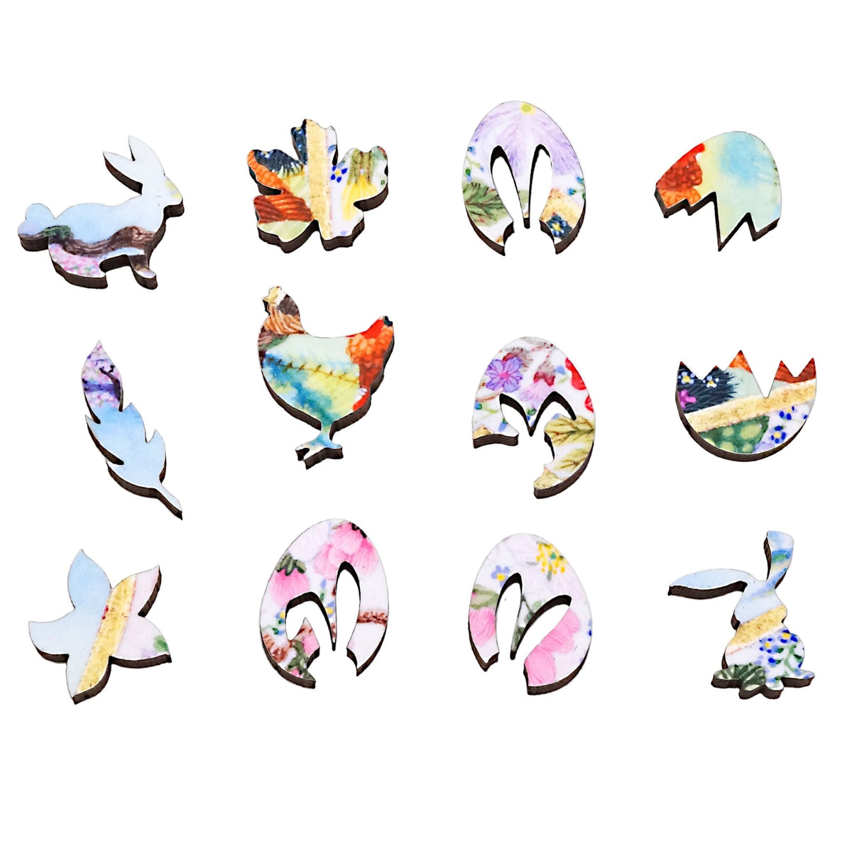 Easter Basket. 75 Pieces. Mini Puzzle. - Nautilus Puzzles - Wooden Jigsaw Puzzles For Adults