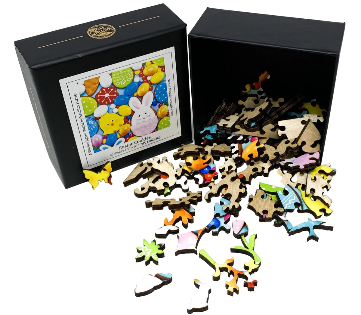 Easter Cookies (60 Piece Mini Wooden Jigsaw Puzzle) - Nautilus Puzzles - Wooden Jigsaw Puzzles For Adults