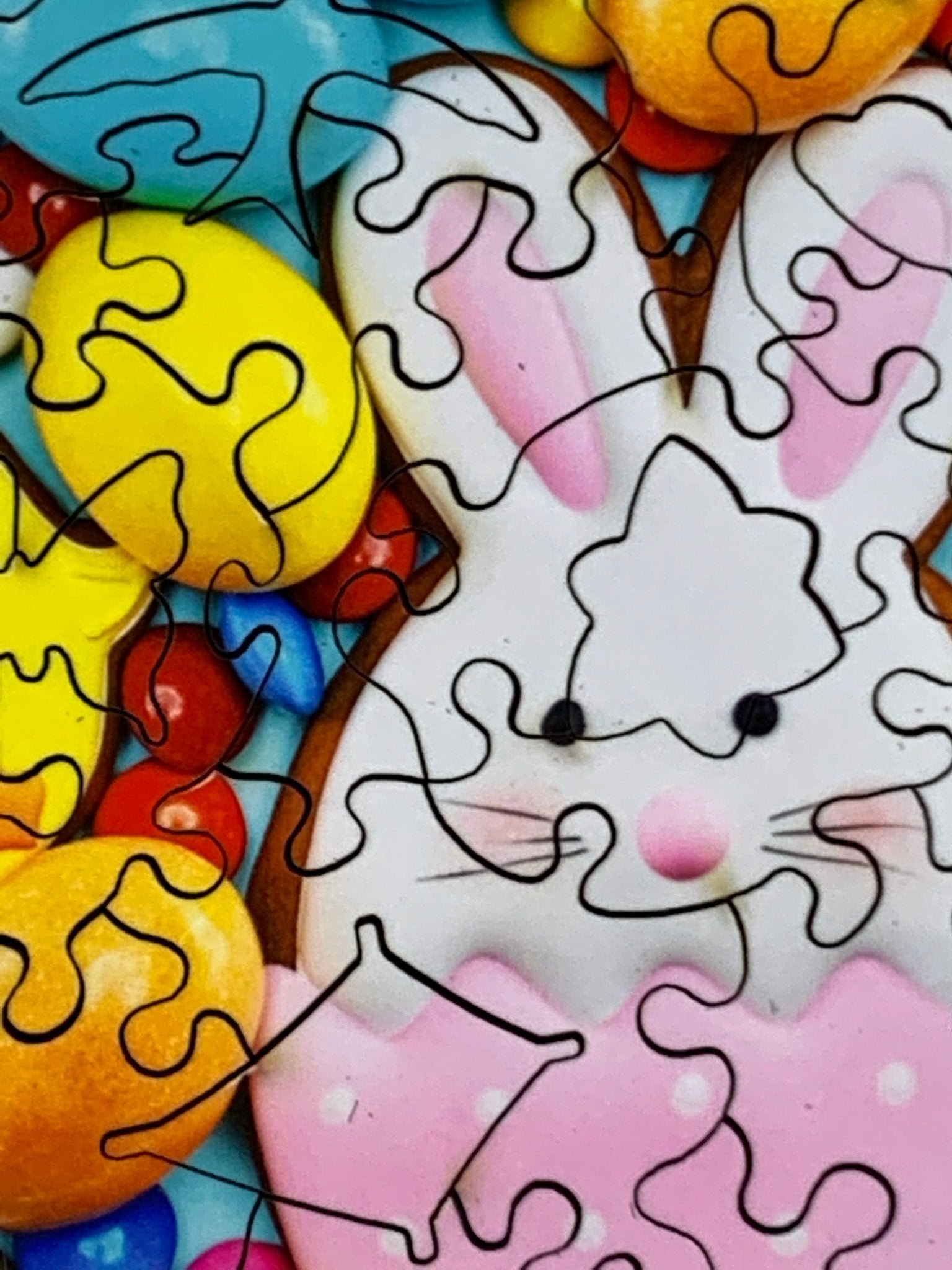 Easter Cookies (60 Piece Mini Wooden Jigsaw Puzzle) - Nautilus Puzzles - Wooden Jigsaw Puzzles For Adults