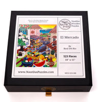 El Mercado (523 Piece Wooden Jigsaw Puzzle) - Nautilus Puzzles - Wooden Jigsaw Puzzles For Adults