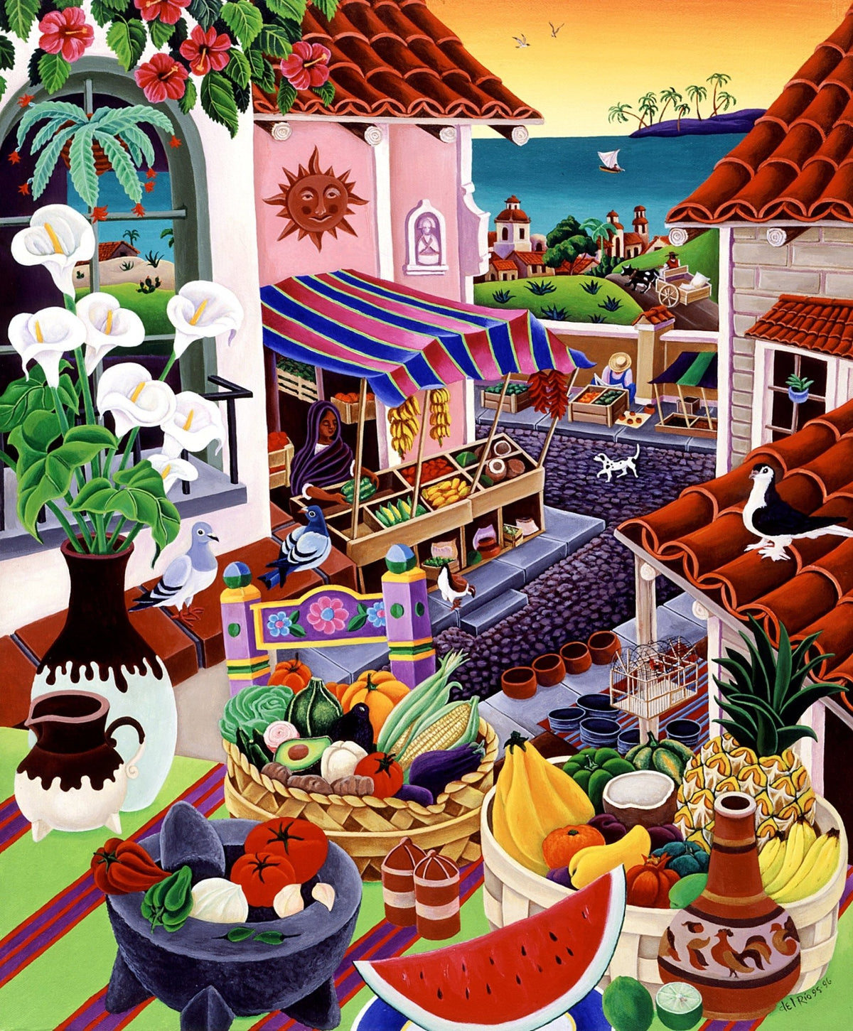 El Mercado (523 Piece Wooden Jigsaw Puzzle) - Nautilus Puzzles - Wooden Jigsaw Puzzles For Adults