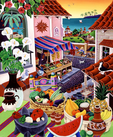 El Mercado (523 Piece Wooden Jigsaw Puzzle) - Nautilus Puzzles - Wooden Jigsaw Puzzles For Adults