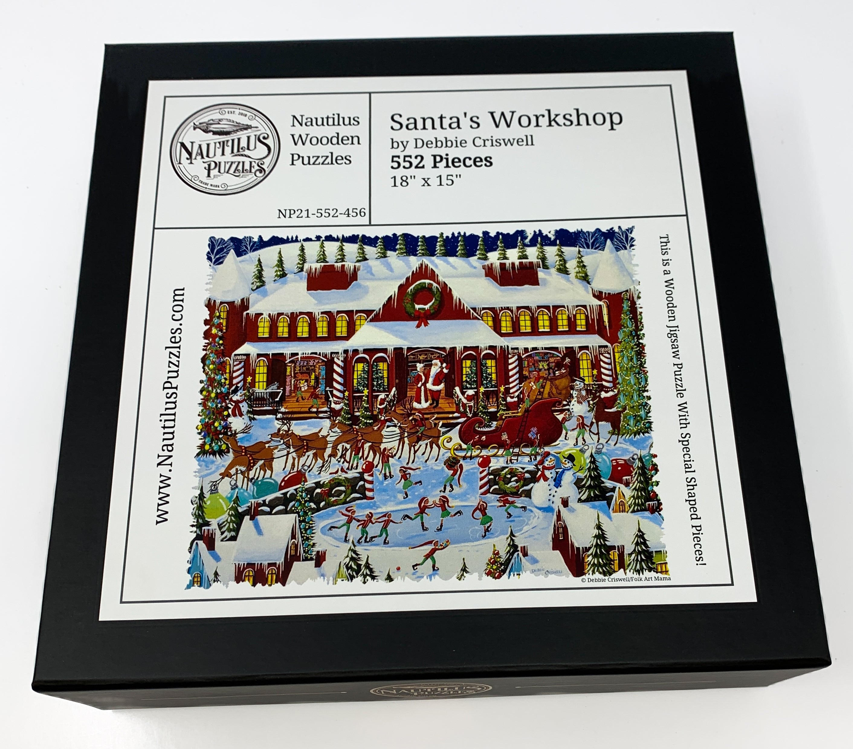 Santa's Workshop - 552 Piece Christmas Wooden Jigsaw Puzzle