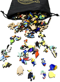 Fish Alive (144 Piece Wooden Jigsaw Puzzle) - Nautilus Puzzles - Wooden Jigsaw Puzzles For Adults