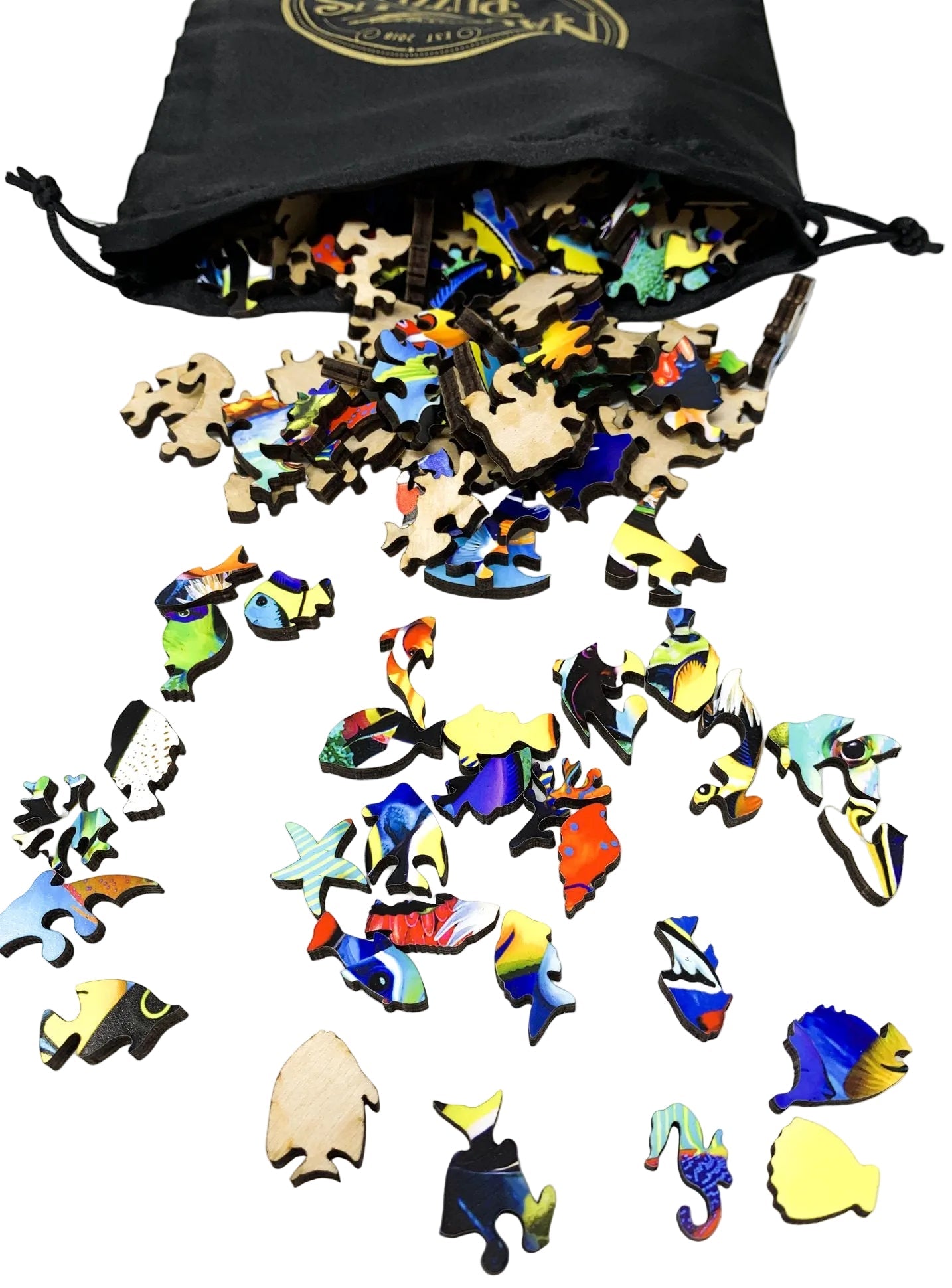 Fish Alive (144 Piece Wooden Jigsaw Puzzle) - Nautilus Puzzles - Wooden Jigsaw Puzzles For Adults