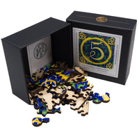 Five Gold Rings (50 Piece Mini Wooden Jigsaw Puzzle) - Nautilus Puzzles - Wooden Jigsaw Puzzles For Adults