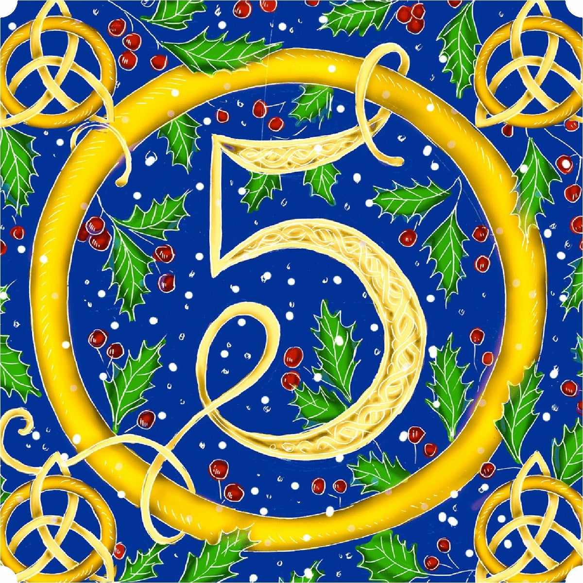 Five Gold Rings (50 Piece Mini Wooden Jigsaw Puzzle) - Nautilus Puzzles - Wooden Jigsaw Puzzles For Adults
