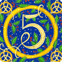 Five Gold Rings (50 Piece Mini Wooden Jigsaw Puzzle) - Nautilus Puzzles - Wooden Jigsaw Puzzles For Adults