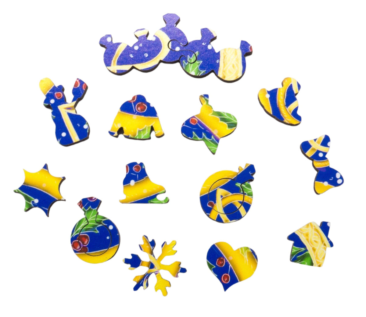 Five Gold Rings (50 Piece Mini Wooden Jigsaw Puzzle) - Nautilus Puzzles - Wooden Jigsaw Puzzles For Adults
