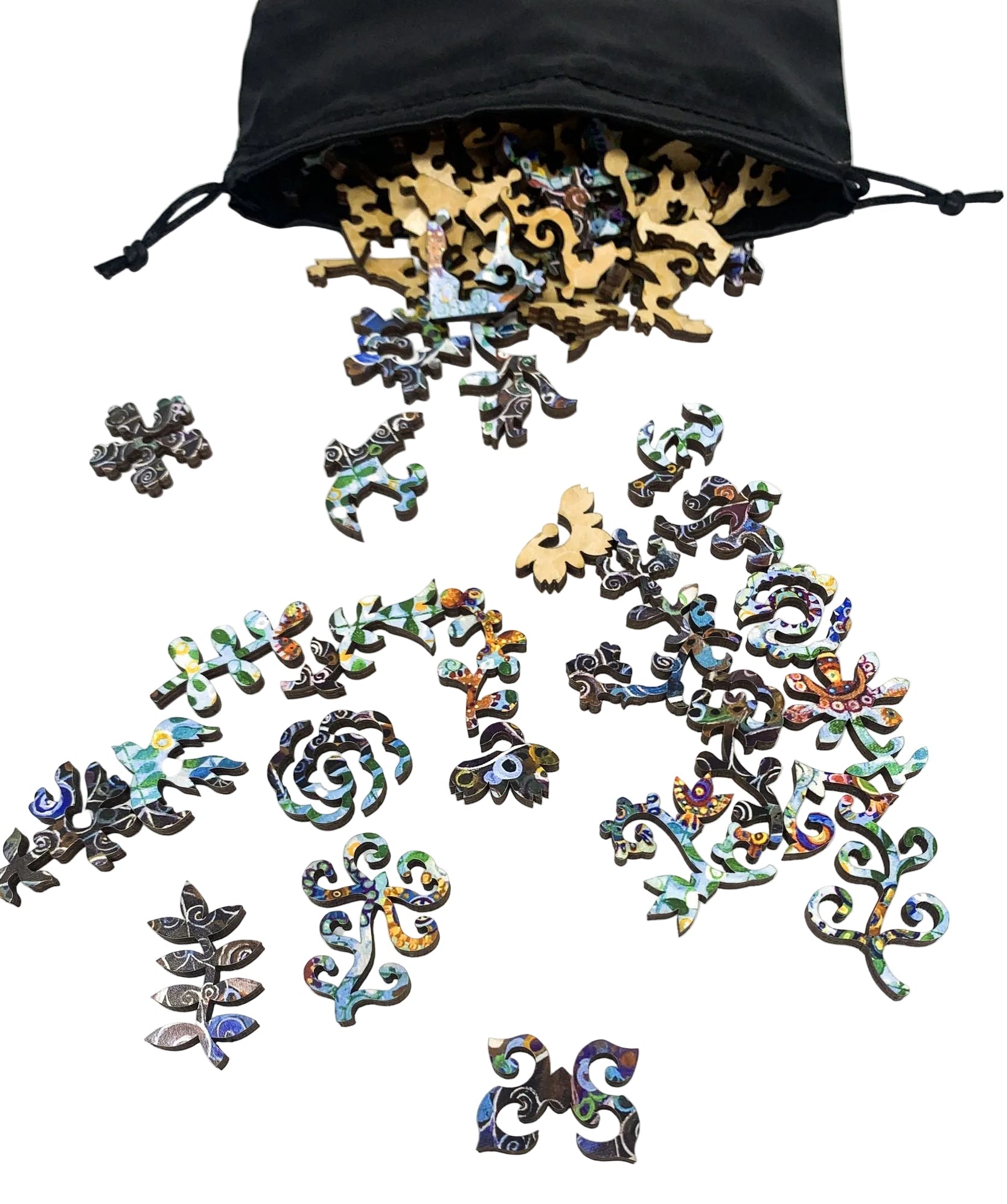 Flower Garden Blues (132 Piece Wooden Jigsaw Puzzle) - Nautilus Puzzles - Wooden Jigsaw Puzzles For Adults