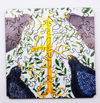 Four Calling Birds (51 Piece Mini Wooden Jigsaw Puzzle) - Nautilus Puzzles - Wooden Jigsaw Puzzles For Adults