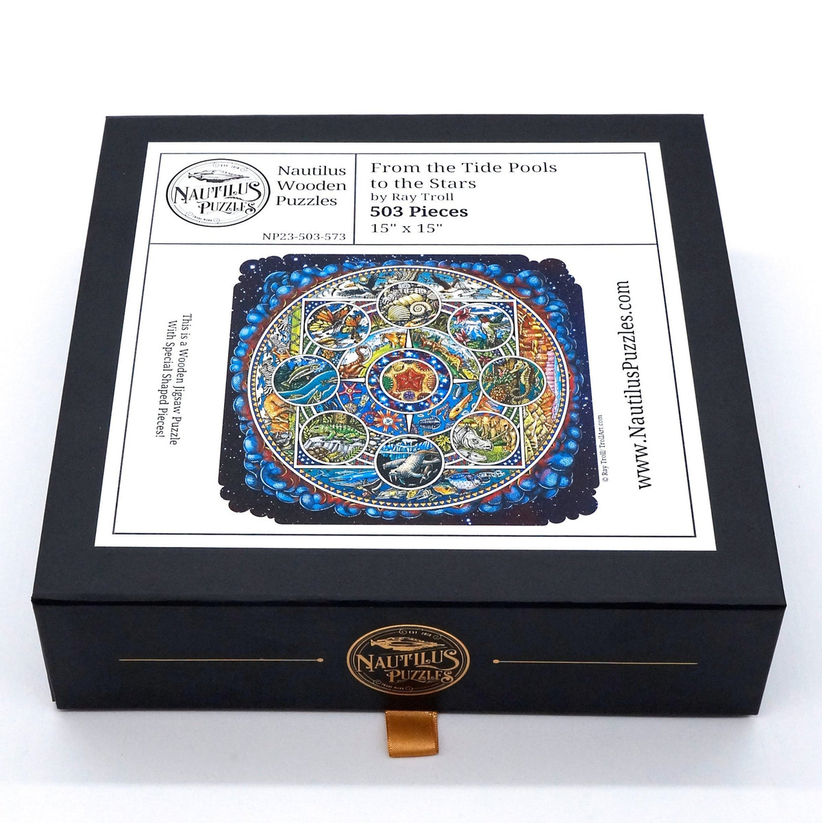 From the Tide Pools to the Stars (503 Piece Wooden Jigsaw Puzzle) - Nautilus Puzzles - Wooden Jigsaw Puzzles For Adults