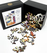Garden Lady (47 Pieces) by Charles Robinson, Mini Wooden Jigsaw Puzzle - Nautilus Puzzles - Wooden Jigsaw Puzzles For Adults