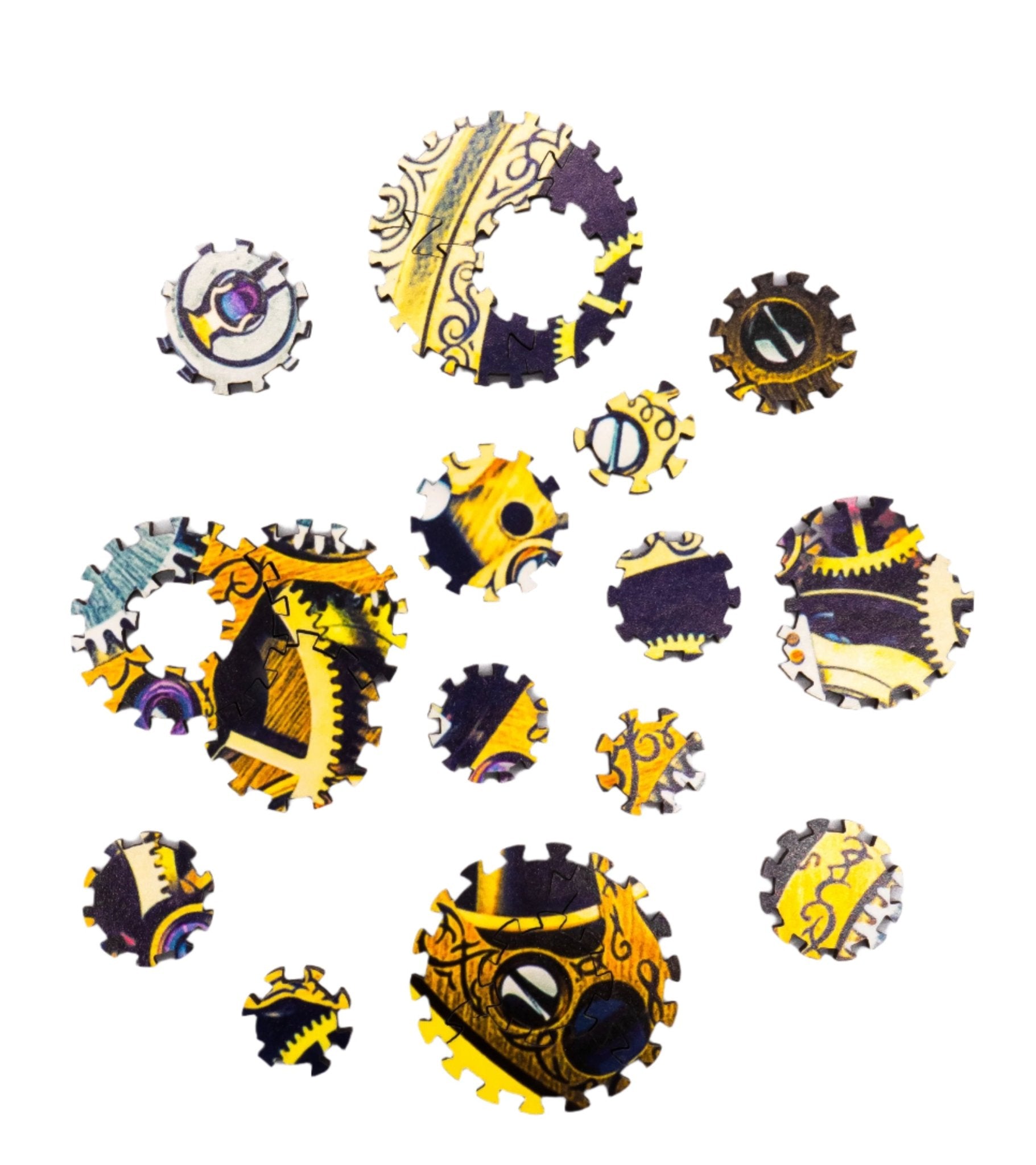 Gears - 50 Piece MINI Wooden Jigsaw Puzzle - Nautilus Puzzles - Wooden Jigsaw Puzzles For Adults
