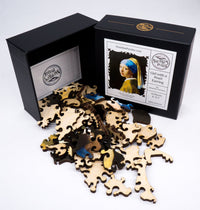 Girl With a Pearl Earring (54 Piece Mini Wooden Jigsaw Puzzle) - Nautilus Puzzles - Wooden Jigsaw Puzzles For Adults