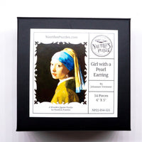 Girl With a Pearl Earring (54 Piece Mini Wooden Jigsaw Puzzle) - Nautilus Puzzles - Wooden Jigsaw Puzzles For Adults