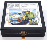 Git Along Little Doggies (446 Piece Wooden Jigsaw Puzzle) - Nautilus Puzzles - Wooden Jigsaw Puzzles For Adults