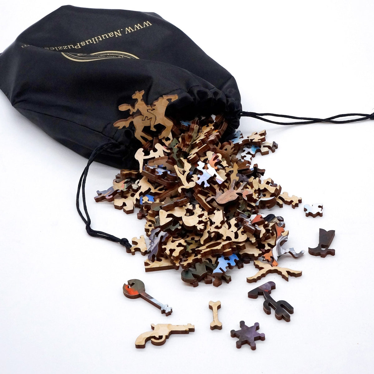 Git Along Little Doggies (446 Piece Wooden Jigsaw Puzzle) - Nautilus Puzzles - Wooden Jigsaw Puzzles For Adults