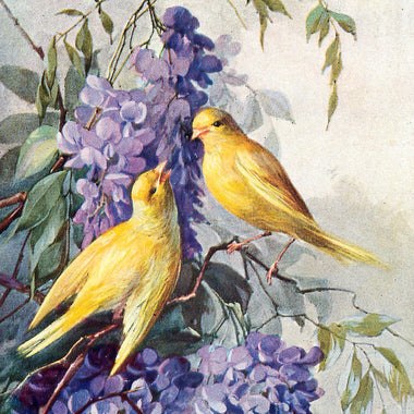 Golden Birds and Purple Blooms (50 Piece Mini Wooden Jigsaw Puzzle) - Nautilus Puzzles - Wooden Jigsaw Puzzles For Adults