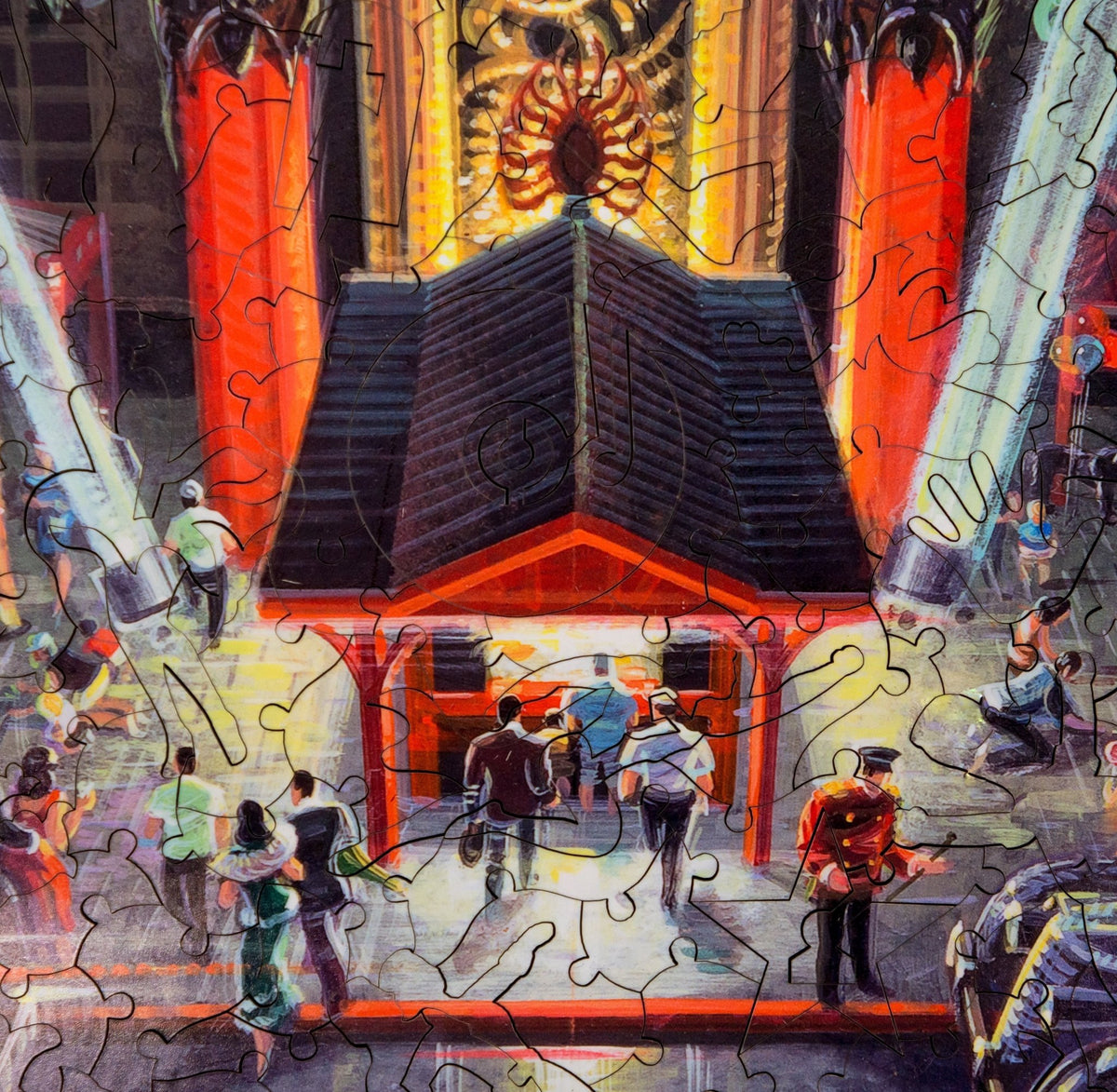 Grauman's Chinese Theatre, Hollywood (419 Piece Wooden Jigsaw Puzzle) - Nautilus Puzzles - Wooden Jigsaw Puzzles For Adults