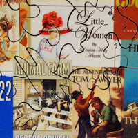 Great Novels (50 Pieces) Mini Wooden Jigsaw Puzzle - Nautilus Puzzles - Wooden Jigsaw Puzzles For Adults
