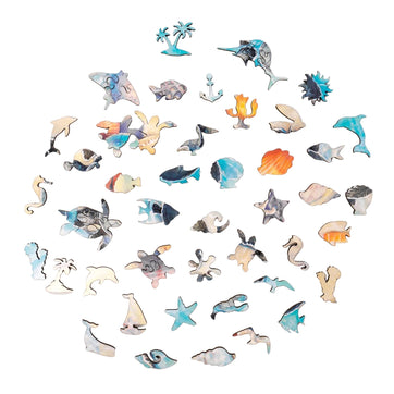 Green Turtle Hatchlings - 361 Piece Wooden Jigsaw Puzzle for Adults - Nautilus Puzzles - Wooden Jigsaw Puzzles For Adults