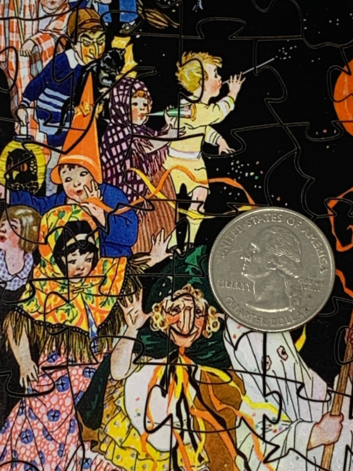 Halloween Parade (50 Pieces) Mini Wooden Jigsaw Puzzle - Nautilus Puzzles - Wooden Jigsaw Puzzles For Adults