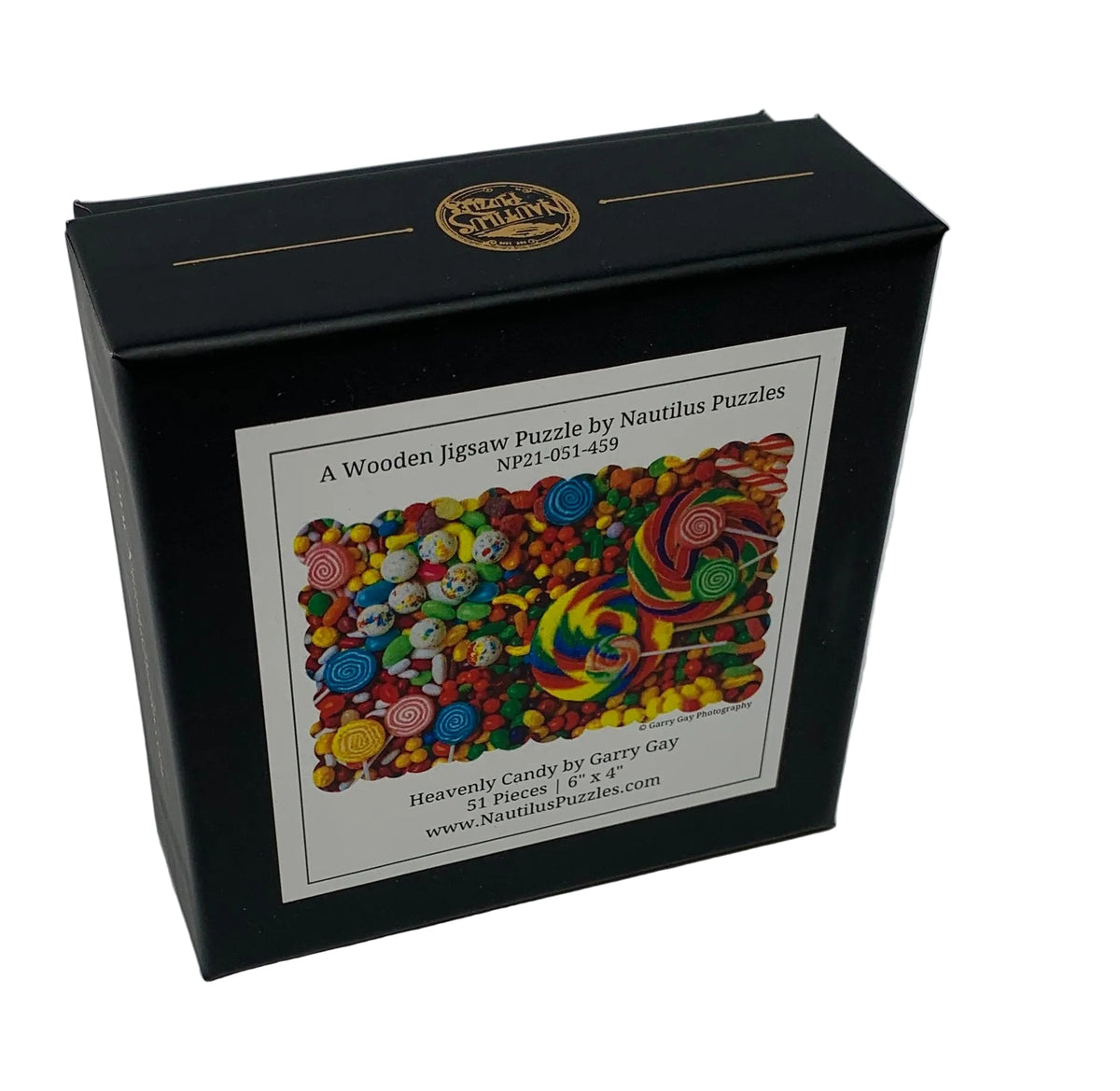 Heavenly Candy (51 Pieces) Mini Wooden Puzzle - Nautilus Puzzles - Wooden Jigsaw Puzzles For Adults