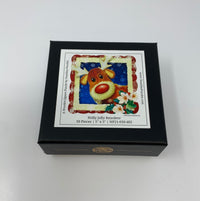 Holly Jolly Reindeer (50 Piece Mini Christmas Wooden Jigsaw Puzzle) - Nautilus Puzzles - Wooden Jigsaw Puzzles For Adults