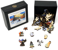 Home For Christmas (51 Piece Mini Christmas Wooden Jigsaw Puzzle) - Nautilus Puzzles - Wooden Jigsaw Puzzles For Adults