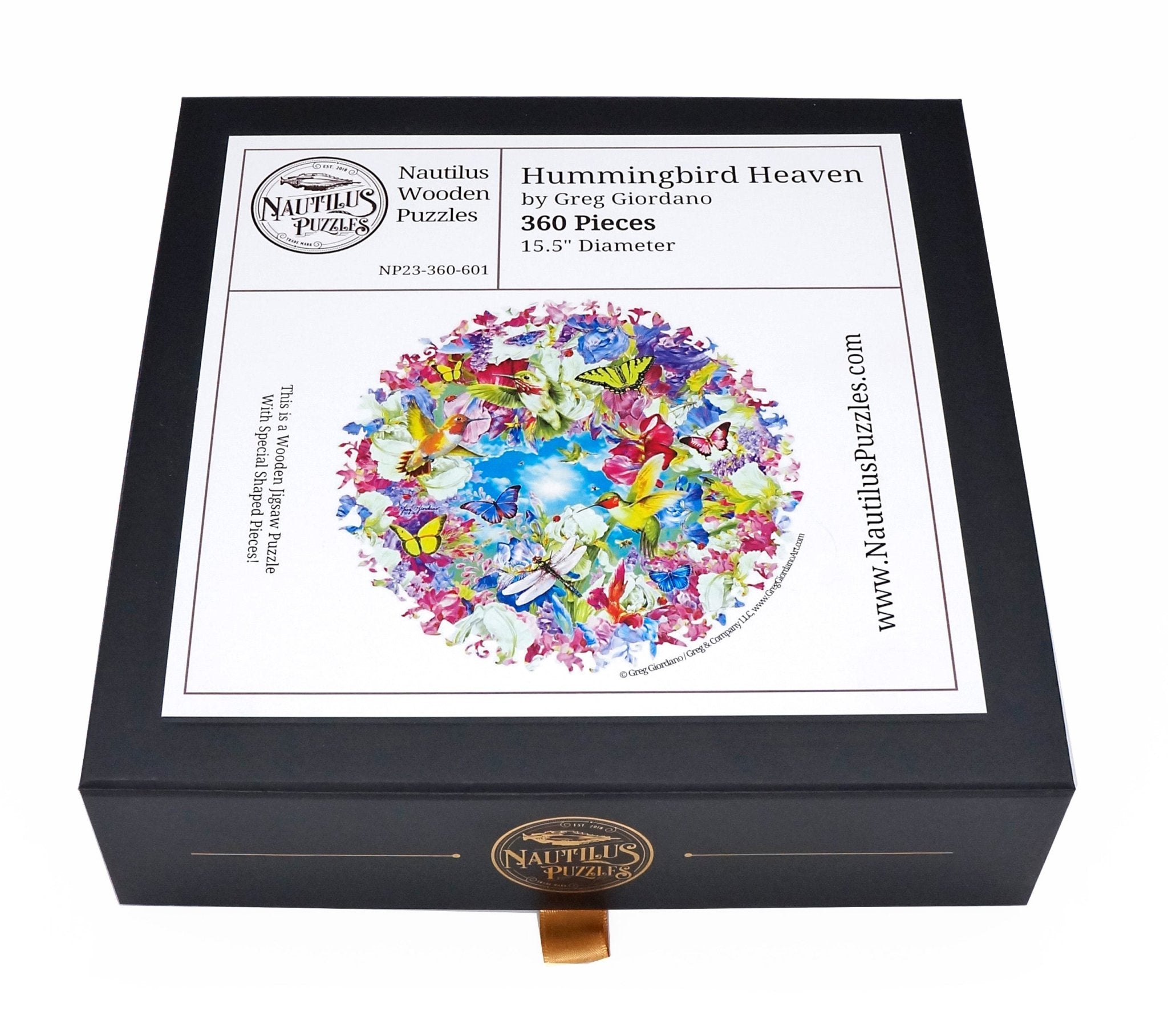 Hummingbird Heaven - 360 Piece Wooden Jigsaw Puzzle - Nautilus Puzzles - Wooden Jigsaw Puzzles For Adults