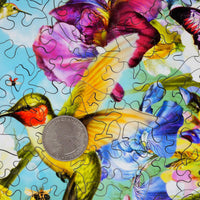 Hummingbird Heaven - 360 Piece Wooden Jigsaw Puzzle - Nautilus Puzzles - Wooden Jigsaw Puzzles For Adults