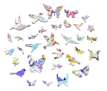 Hummingbird Heaven - 360 Piece Wooden Jigsaw Puzzle - Nautilus Puzzles - Wooden Jigsaw Puzzles For Adults