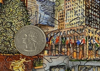 Ice Skaters at Rockefeller Center - 50 Piece Mini Wooden Jigsaw Puzzle - Nautilus Puzzles - Wooden Jigsaw Puzzles For Adults