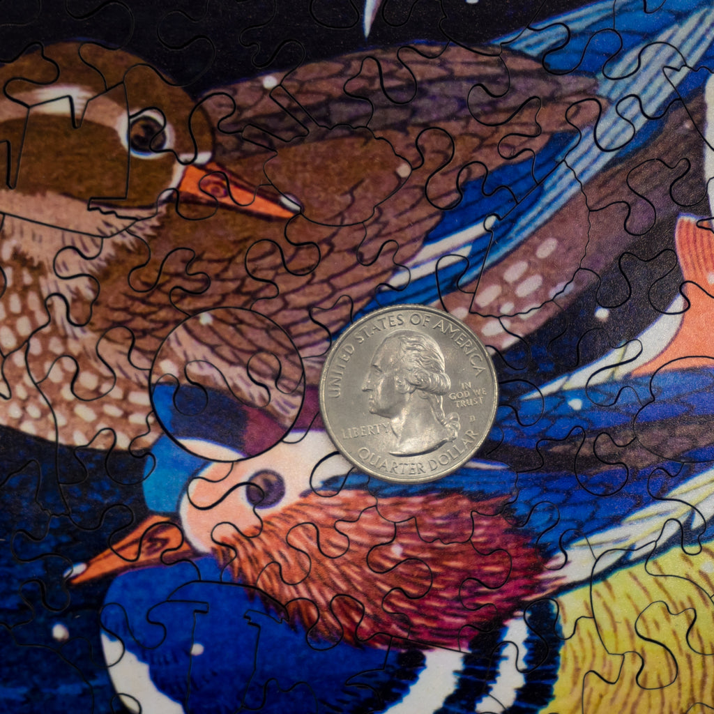 Mandarin Ducks (150 Piece Wooden Jigsaw Puzzle)