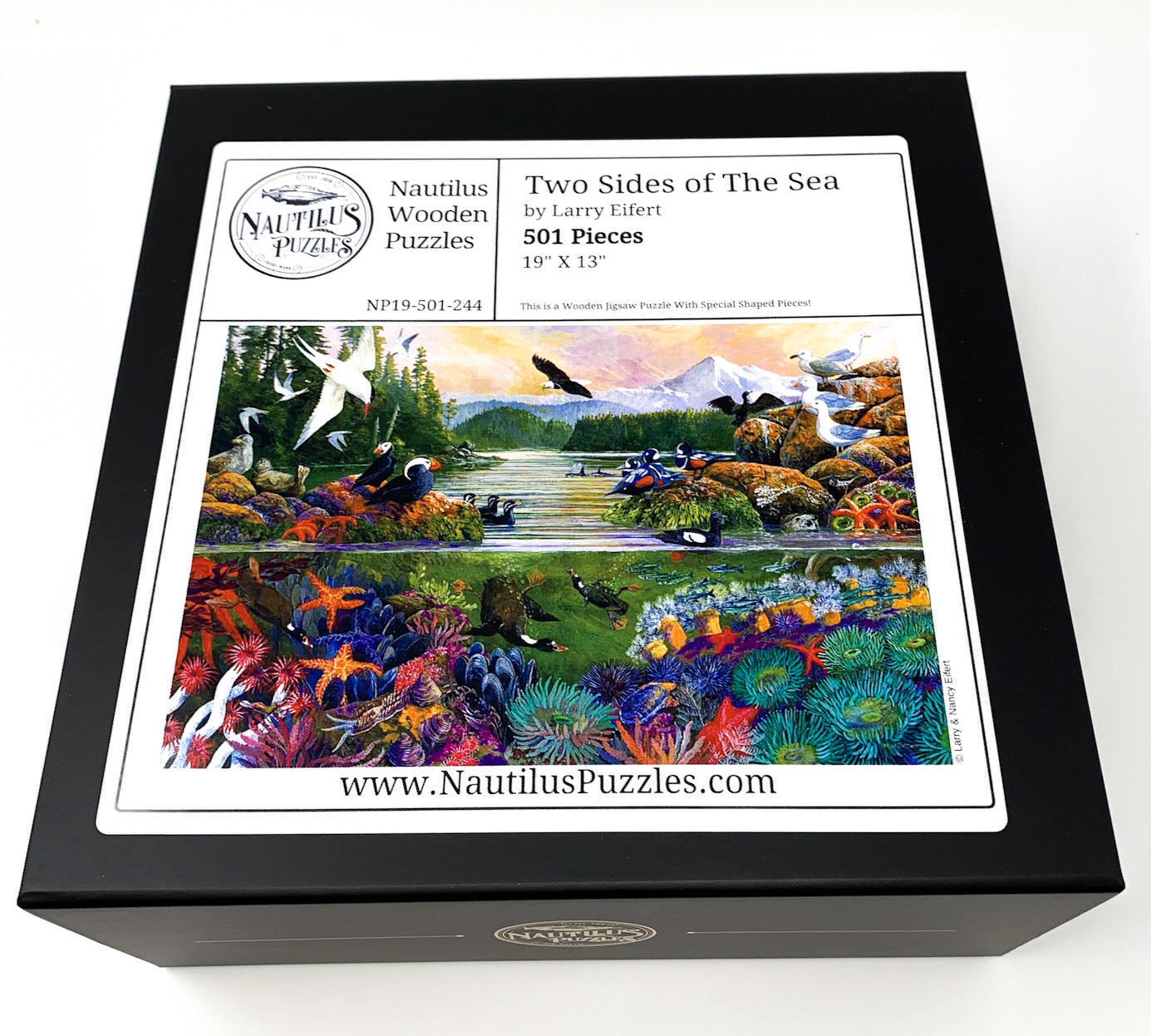 Two Sides of the Sea (501 Piece Wooden Jigsaw Puzzle) - Nautilus Puzzles - Wooden Jigsaw Puzzles For Adults