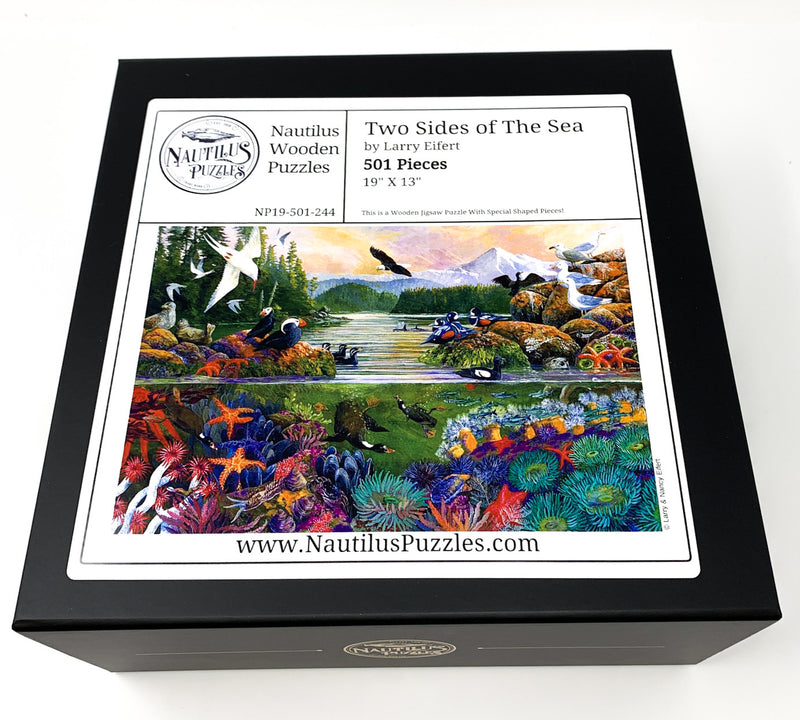 Two Sides of the Sea (501 Piece Wooden Jigsaw Puzzle) - Nautilus Puzzles - Wooden Jigsaw Puzzles For Adults