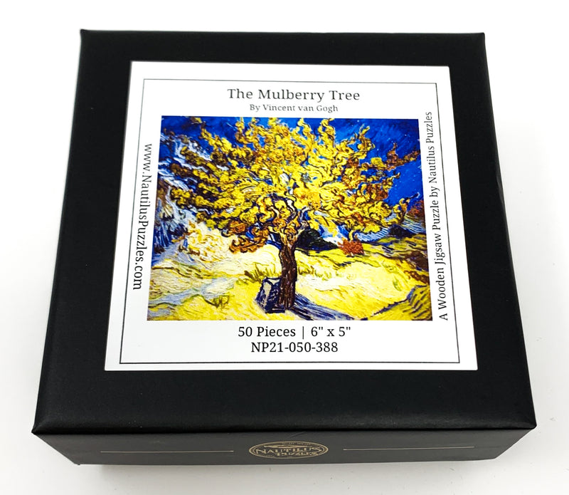 The Mulberry Tree by Vincent Van Gogh (50 Piece Mini Wooden Jigsaw Puzzle) - Nautilus Puzzles - Wooden Jigsaw Puzzles For Adults