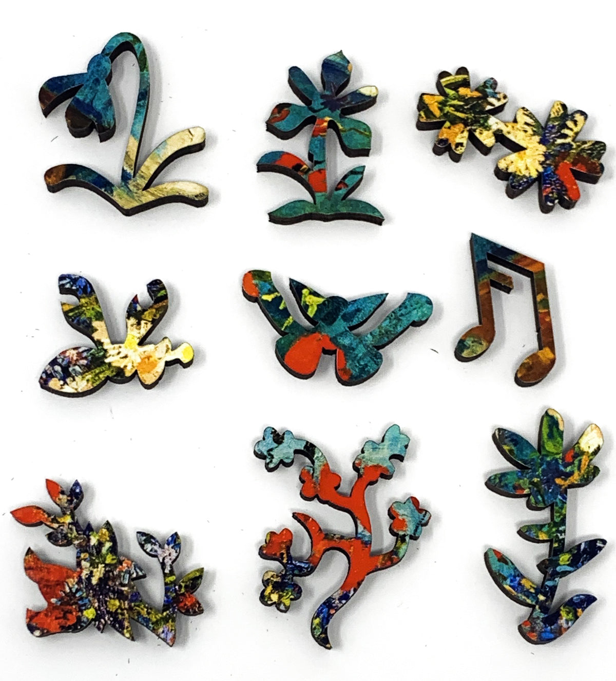 Vase With Summer Flowers (50 Piece Mini Wooden Jigsaw Puzzle) - Nautilus Puzzles - Wooden Jigsaw Puzzles For Adults