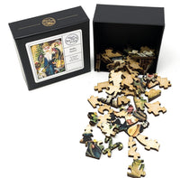 Hello, Santa (Victorian Santa 6) (50 Piece Mini Wooden Christmas Jigsaw Puzzle) - Nautilus Puzzles - Wooden Jigsaw Puzzles For Adults