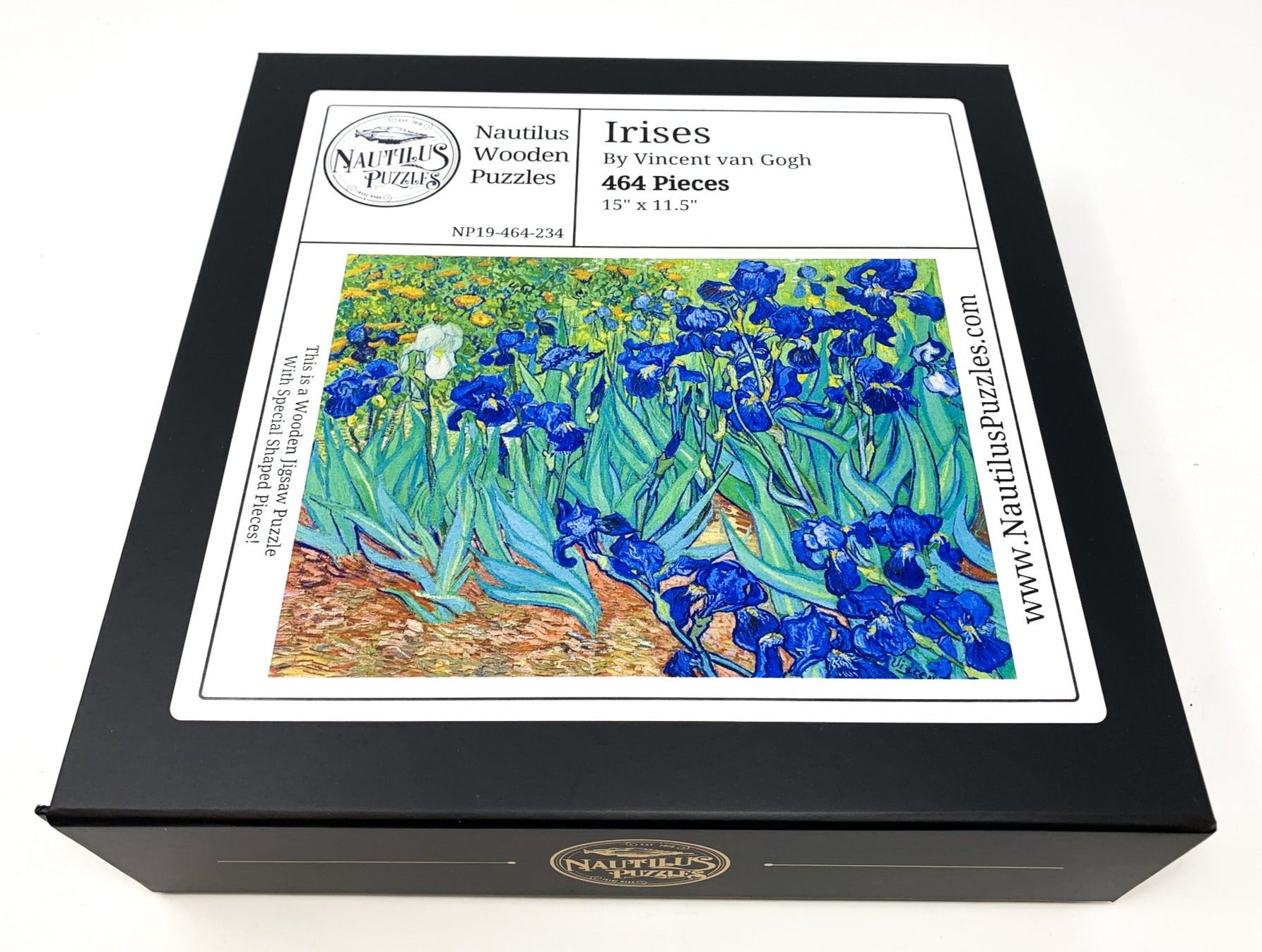 Irises by Vincent Van Gogh (464 Piece Wooden Jigsaw Puzzle) - Nautilus Puzzles - Wooden Jigsaw Puzzles For Adults