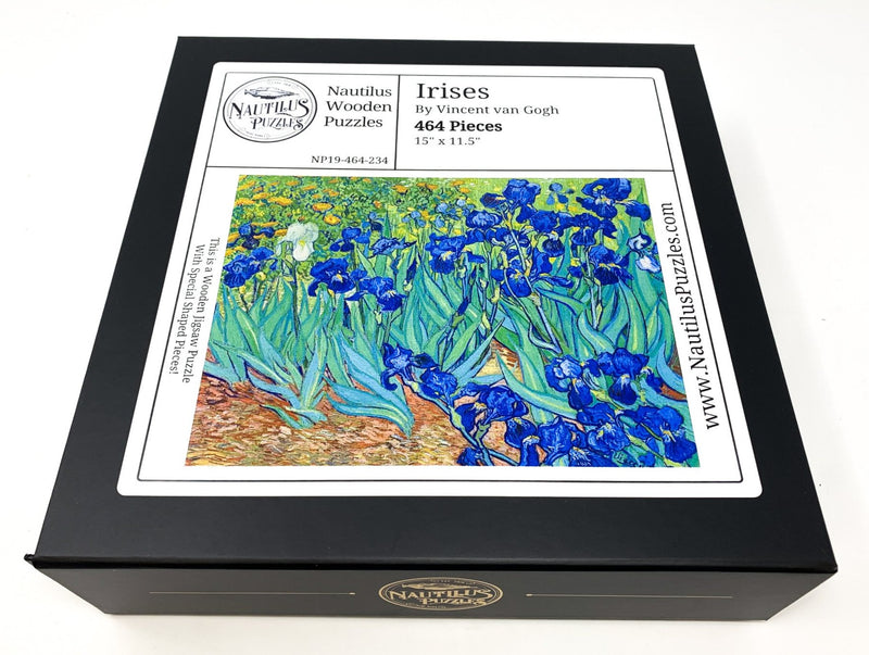 Irises by Vincent Van Gogh (464 Piece Wooden Jigsaw Puzzle) - Nautilus Puzzles - Wooden Jigsaw Puzzles For Adults