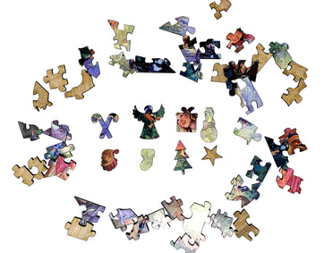 The Christmas Fairy (51 Pieces) Mini Wooden Christmas Jigsaw Puzzle - Nautilus Puzzles - Wooden Jigsaw Puzzles For Adults